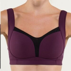 Lululemon Ta Ta Tamer Bra burgundy 38D high impact sports bra